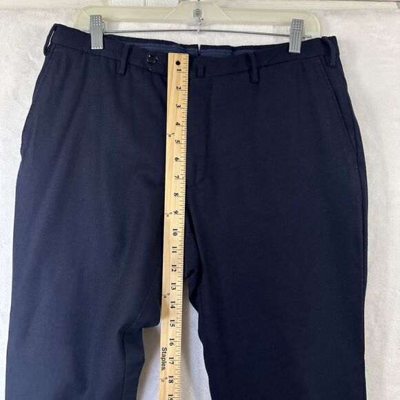 Incotex Slowear Wool Dress Pants Mens 32x28 Blue Super 100s Regular Fit Trousers - Picture 11 of 11